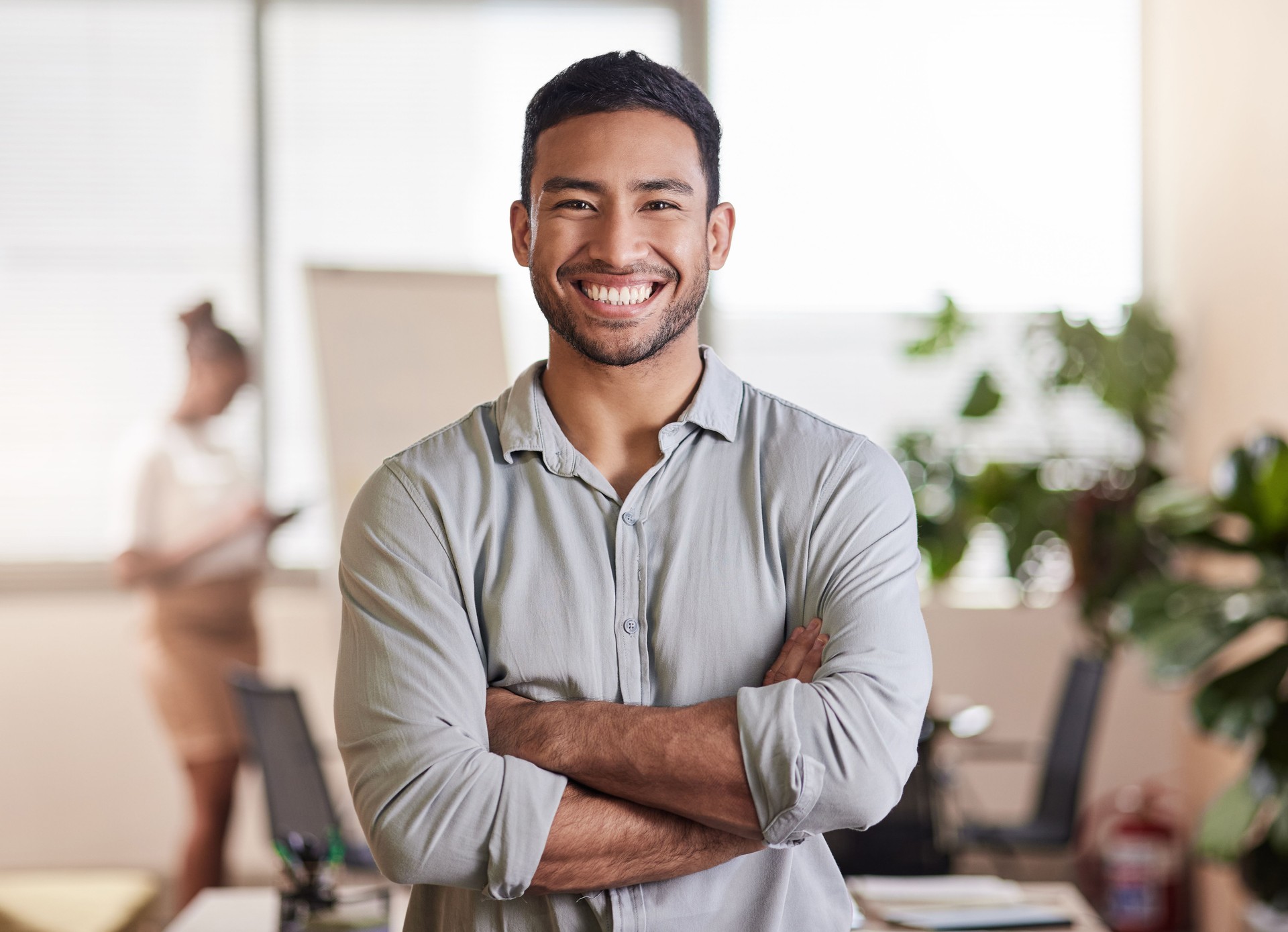 Shot of a young businessman in his office